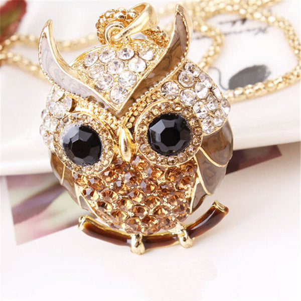 Buy 14k 18k Solid Gold Owl Diamond Necklace, Diamond Night Owl Pendant  Necklace, Dainty Gold Owl Necklace, Diamond Necklace Gift for Her. Online  in India - Etsy